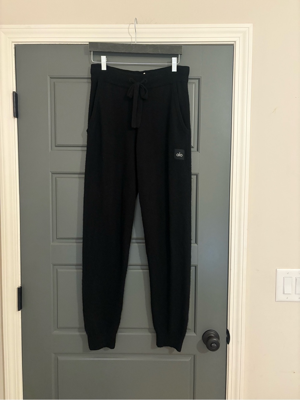 Alo Black Lightweight Knit Jogger Sweatpants XS/S Black